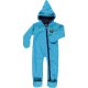 Smfolk Fleece heldragt med lynls, hue og ble-tryk, Tyrkis