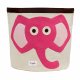 3 Sprouts Opbevaringsbeholder Rund, Elefant/Pink