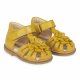 Angulus Begynder Sandal med Blomst og Velcro, Gul