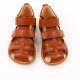 Angulus Begynder Sandal m. Velcro og Lukket Snude i Cognacbrun