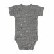Hust and Claire Bue Bodystocking m. Korte rmer og Print i Gr Bambus