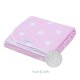 Little Dutch Sengetppe, Pure & Soft (110x140 cm), Pink med hvide stjerner