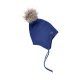 Minymo Hue med Kvast, Strik/Sodalite Blue
