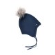 Minymo Hue med Kvast, Strik/Navy Blazer