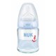 NUK First Choice+ Glasflaske 120 ml med Silikone sut, Bl