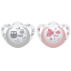 NUK Genius Color Silikone Sut (2 stk.) - Suttestrrelse: 6-18 mdr., Grey/Rose